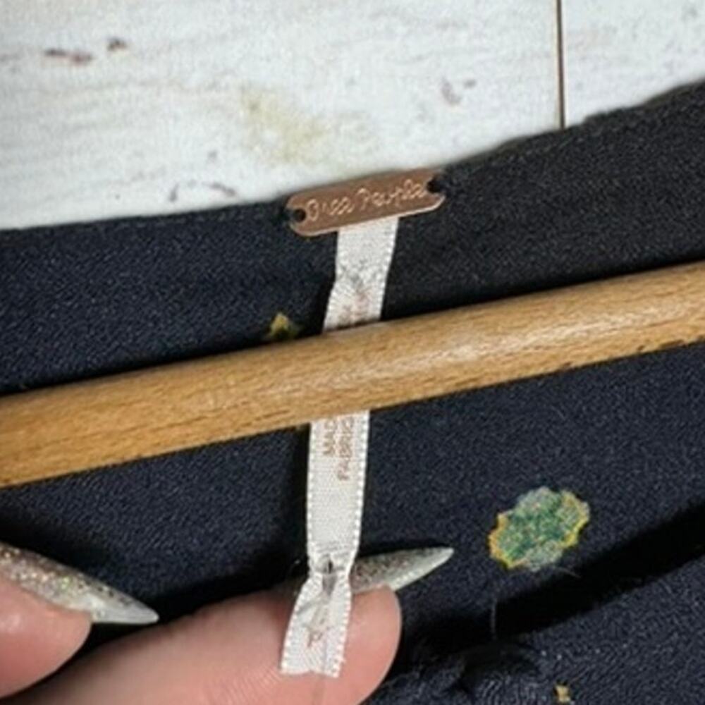 NWT Free People Love Grows Front Button Long Sleeve Romper Black Floral - Picture 13 of 15